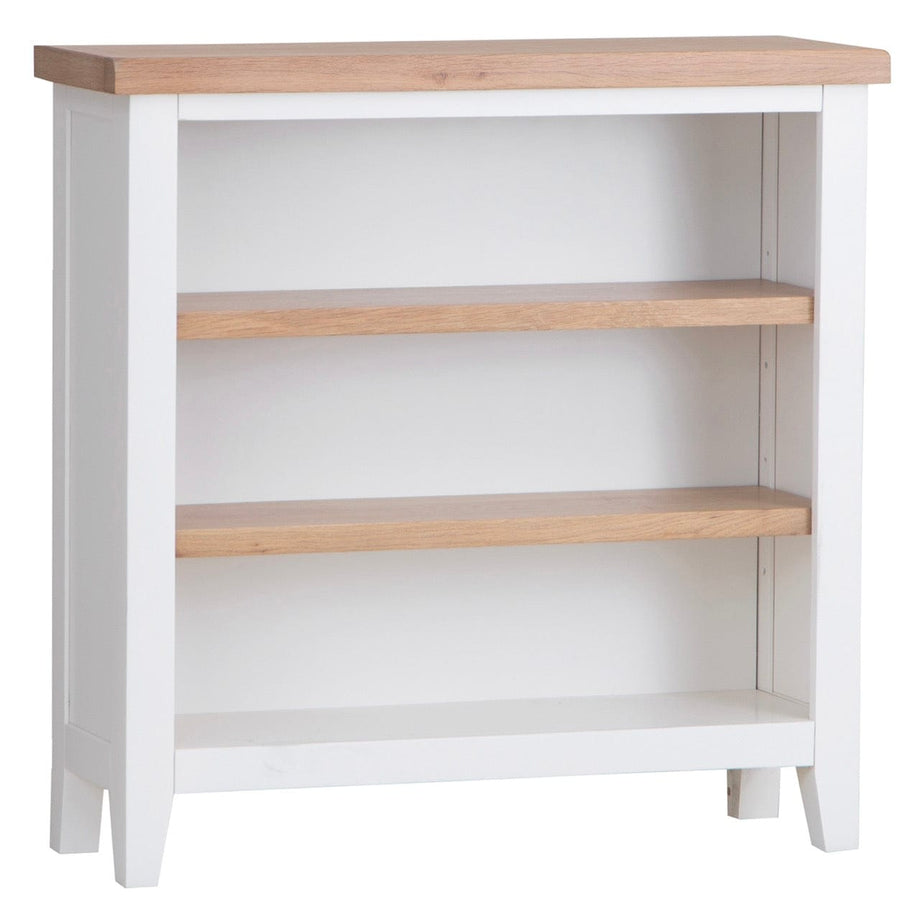 Short white bookcase on sale with doors