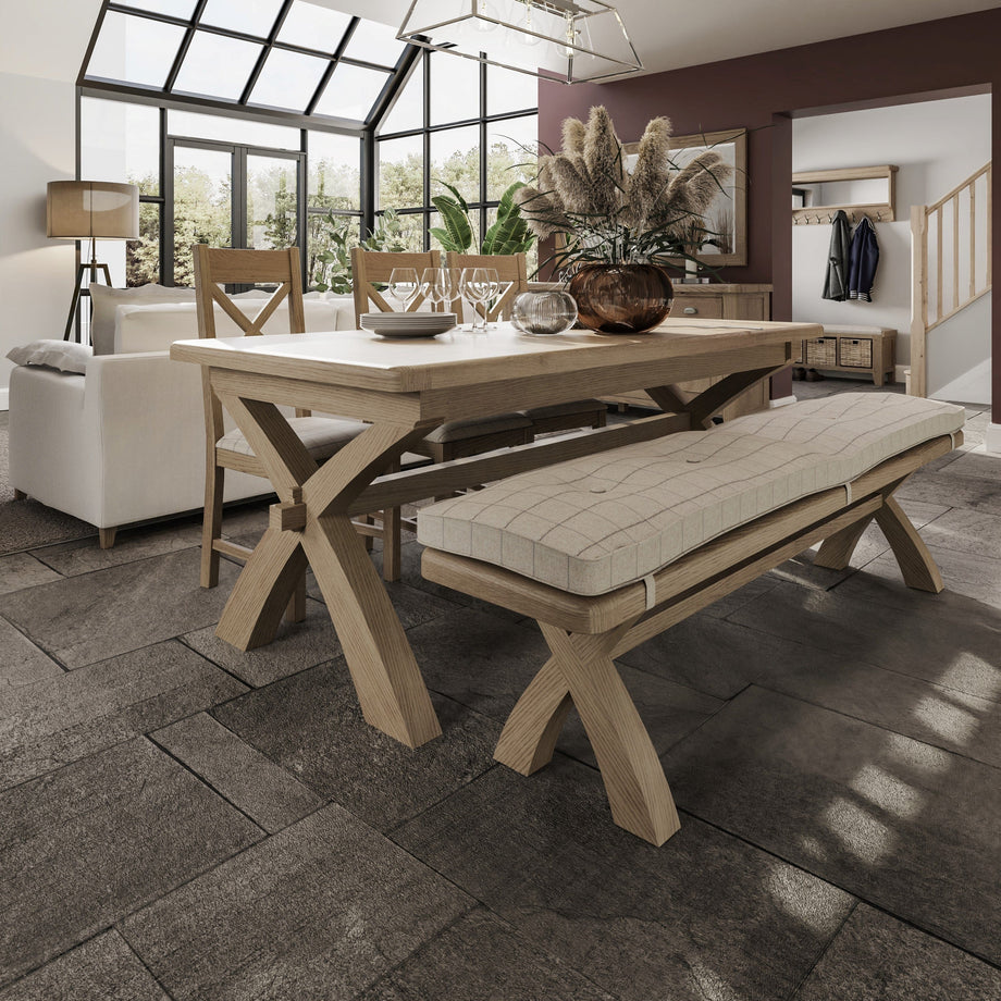 Smoked oak 2024 dining table