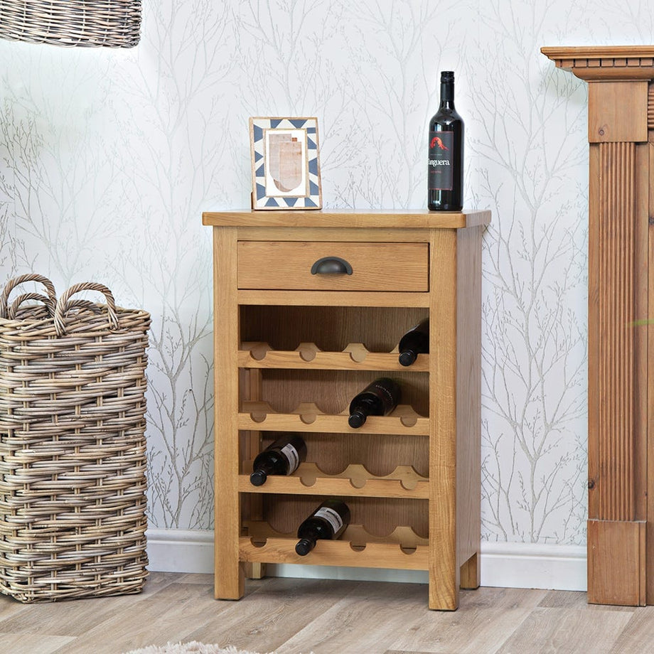 Oak wine rack cabinet sale